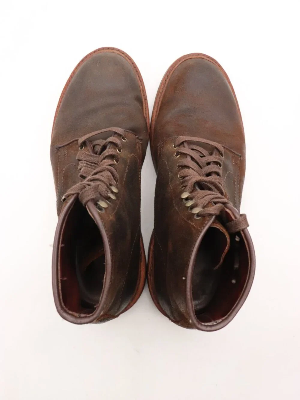 Allen Edmonds Higgins Mill Boots Men's Size 9.5 E Waxed Brown Leather Lace Up